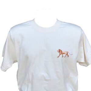 Lion (Printed on Right Chest) - White
